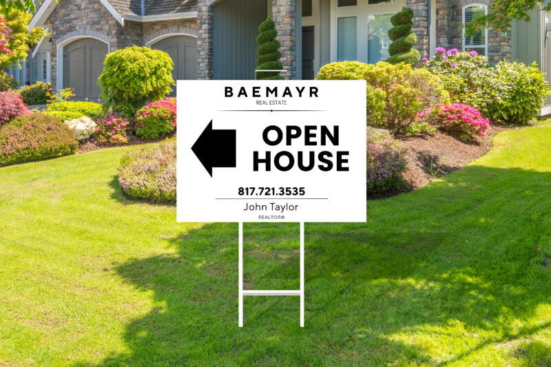 Baemayr Realty 24"x18" Open House w/ H-Stake - Image 2