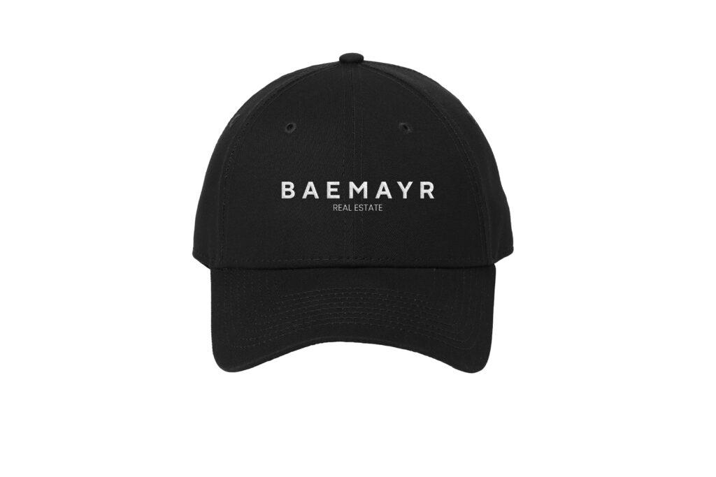 Baemayr Realty | Black New Era® Full Fabric - Adjustable Structured Cap